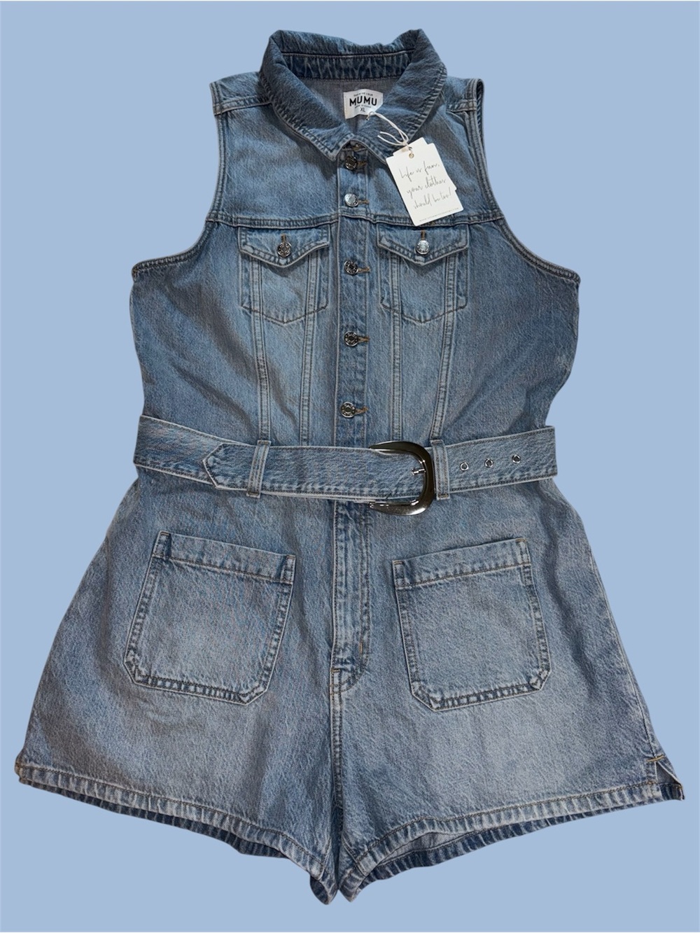 Show Me Your Mumu Denim Rancho Mirage Romper